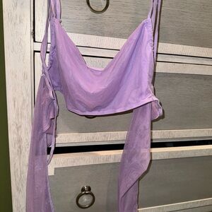 SHEIN two piece set in lilac summer beach cover up